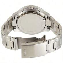 Fossil Reloj de cuarzo para hombres Fossil de acero inoxidable con tres manecillas, caja de acero inoxidable y cristal resistente a los arañazos FS5725/FS5726