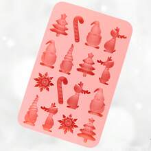 1 Adorable Molde de Silicona Navideño: Formas de Papá Noel, Renos y Copos de Nieve para Decorar Pasteles, Hacer Dulces, Manualidades, Jabón y Velas