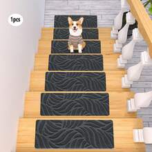 1/7/15 szt. antypoślizgowa mata na schody z samoprzylepnym spodem, antypoślizgowa mata na schody, dywan, schody, dywan, stopnie, antypoślizgowy klej, zmywalna i wielokrotnego użytku, dla osób starszych i zwierząt domowych, dekoracyjne nakładki na schody na każdą porę roku, zimowe ocieplające maty na schody, zapobiegające poślizgowi zwierząt domowych i osób starszych, dekoracyjne wymiary schodów: 20*76 cm / 7,9*29,9 cala - 55*19 cm / 21,65*7,5 cala