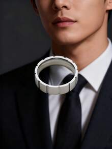 MONALLY 时尚立方氧化锆钻石戒指，男士结婚戒指，舞会配饰，银饰，订婚周年纪念礼物，日常佩戴 - 戒指 - 查看 10