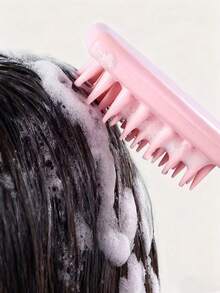1支硅胶头皮按摩刷，长柄设计，促进头发生长，去除头皮屑，家用美发造型工具（粉色、黑色、棕色、紫色可选），美发造型套装，美发造型工具套装，美发配件 - 彩色 - 查看 3