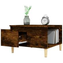 Coffee Table Smoked Oak 55x55x36.5 Cm Engineered Wood - Brown - View 6