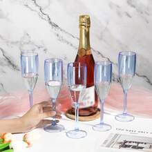 4-Pack Acrylic Champagne Flutes, Unbreakable Wine Glasses, Cocktail Beverage Cups, Durable And Stackable, Ideal For Parties, Hotels, Engagements, Weddings, Baby Showers, Valentine's Day, Ramadan, Anniversaries, Holidays, Picnics - Multicolor - View 8