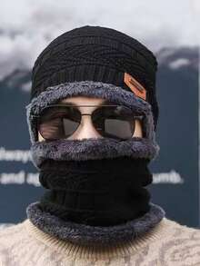 Knitted Hats, Thermal Lined Ear Protection, Windproof Warm Beanie Caps With Neck Cover For Winter Outdoor Cycling - Multicolor - View 2