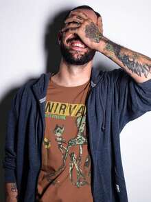 Nirvana | Official Band T-Shirt: | Incesticide | SHIPPED IN 24 HOURS - Brown - View 3