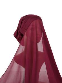 FADZOYLE 1 Stück praktischer einfarbiger Chiffon Hijab & elastische Unterkappe, atmungsaktiver dehnbarer Turban Hut, langer Kopftuchschal, Bandana Hijab, weich und leicht, multifunktional für muslimisches bescheidenes Gebet, täglichen Gebrauch, praktisch und sicher, Zubehör für Frauen, seidig, großzügige Größe für Abendkleider, Party, Reise, Büro, Geschenk, Feiertag, Strandtuch - Verschiedenfarbig - Übersicht 1