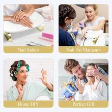 Ergonomic U-Shaped Nail Art Pillow With Phone Holder, Portable Manicure Stand & Wrist Support Pad – Comfortable Nail Polish Application Tool, Non-Slip Design, Stylish Beauty Accessory For Home & Travel