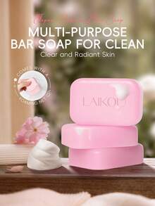 LAIKOU 4块日本樱花香皂，每块90克，保湿舒缓，适合日常沐浴、护肤、SPA等。 - 4pcs - 查看 7