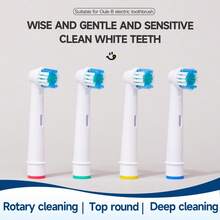 4/8 szt. wymiennych główek do szczoteczki elektrycznej Advance Power/Vitality Precision Clean/Pro Health/Triumph