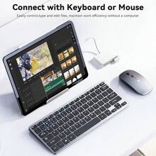 1个USB-C SD卡读卡器适配器，Type-C Micro SD/TF三合一适配器，兼容笔记本电脑、iPad、PC、智能手机、相机 - 彩色 - 查看 3