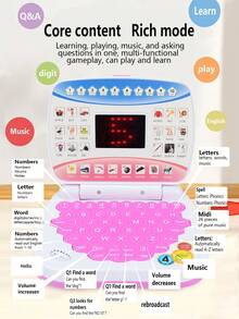 1pc Kids Tablet With Display Screen, Educational Learning Machine, Simulated Laptop Computer, Cognitive Development, Gift For Boys And Girls