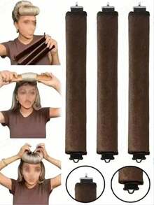 1/3/5 Stück Set Haarkräusler, Satin Hitzefrei Haar Kräuselset - Haarwickler, Stirnband Lockenstab und Elektrischer Lockenstab, Tragbar über Nacht, hochelastische Gummifüllung, weicher, geeignet für Party und Anlass Frisuren - Verschiedenfarbig - Übersicht 1