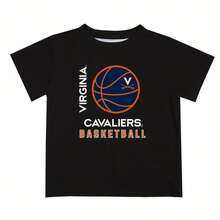 Virginia Cavaliers UVA Basketball Blue Short Sleeve Tee Shirt By Vive La Fete - Black _ Toddler - 4220G Premium Cotton Black T-Shirt – Blending Comfort And Style, Ideal For Streetwear Or Workouts, Versatile For All Seasons, And Makes A Thoughtful Gift For Friends Or Loved Ones - màu đen - Xem 1