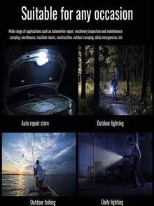 Lanterna potente de 18650-1200mAh, equipada com display digital, 3 modos de iluminação e zoom ajustável, iluminação de emergência externa ultrabrilhante recarregável, luz LED de ultralonga duração com tecnologia avançada, maior alcance de irradiação