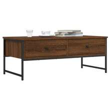 Coffee Table Brown Oak 101x49x39.5 Cm Engineered Wood - Brown - View 2