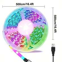 LED Streifen Licht RGB USB betrieben Farbwechsel Lichtleiste Smart Lichtleiste 44 Tasten Fernbedienung Nachtlicht Dekoration Wohnzimmer Weihnachtsparty Schlafzimmer Nachtlicht für Halloween Dekoration Licht Schlafzimmer /TV LED Licht Heim Party Dekoration