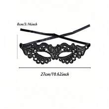 Soft & Skin-Friendly Black Lace Sexy Eye Mask Masquerade Mask, First Choice For Party & Gathering Halloween Valentine's Day - màu đen - Xem 8