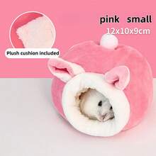1 件装温暖棉窝仓鼠屋龙猫冬眠洞穴床冬季毛绒垫