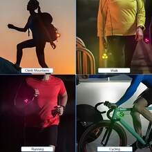 1pc Outdoor Pet Silicone Halter Light, Super Bright Front & Rear LED Pet Safety Pendant, High Visibility For Night Walking Dogs And Outdoor Activities, Anti-Lost Backpack Light Silicone LED Warning Light