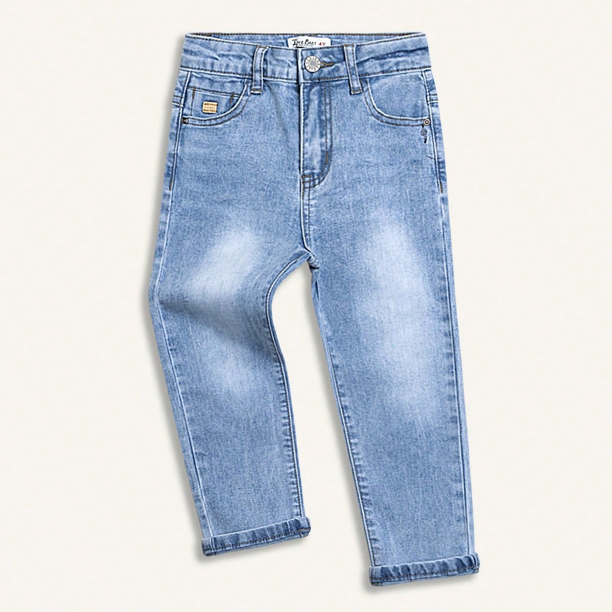 Pantalones vaqueros rectos de lavado oscuro clásicos para niños, adecuados para verano y otoño