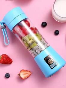 Rechargeable Portable Blender - Fruit Juicer, Suitable For Juicing, Vegetable And Fruit Shakes And Making Smoothies, 6-Blade Three-Dimensional Blade, USB Charging, Perfect For Use At Home And On The Go. - Blue - View 2