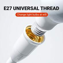 Kasotile E27 插入式灯座适配器带开关 - 多功能灯泡支架转换器，PVC，白色，壁挂式，110V-130V，适用于夜灯、床头灯和壁灯，商业照明，1 件装 - 美規A型插(110-127V) - 查看 6