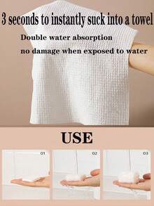 28pcs/21pcs/14pcs/7pcs Portable Compressed Face Towels, One-Time Use Facial Cleansing Wipes, Quick Expansion & Super Absorbent Reusable, Suitable For Outdoor Activities, Travel, Camping, Hiking, Office, School, Hotel, Home, Guests, Emergencies - 白色 - 查看 2