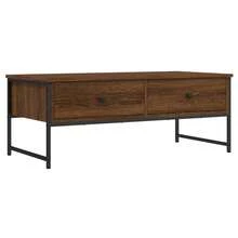 Coffee Table Brown Oak 101x49x39.5 Cm Engineered Wood - Brown - View 3