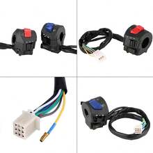 1 对 7/8 英寸 22 毫米左右摩托车车把安装开关，带喇叭和点火控制 - 1 Pair - 查看 4