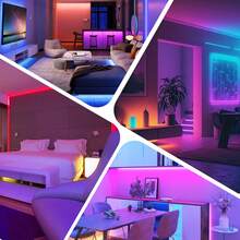 HBOWMDJIA 16ft-300ft Long Strip Light With APP Control And Remote Control, That Sync To Music, Adjustable Speed And Brightness, Color Changing LED Lights For Bedroom, Living Room, Family And Friends Reunion, TV Backlight, Halloween Atmosphere Creation And Christmas Party