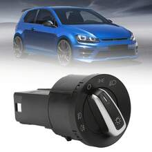 Perilla Luces Euroswitch Vw Jetta A4 Clasico Polo Vento Golf - Negro - Ver 2