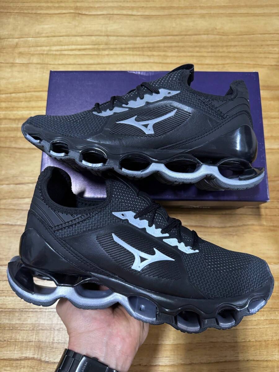 Men's Reflective Sneakers With Cushioning System - Đen Bạc - Xem 1