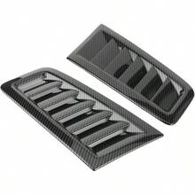 2 Piezas de Palas de Entrada de Flujo de Aire Decorativas para Coche, Estilo de Coche, Pala de Entrada de Flujo de Aire, Cubierta de cap de Ventilacin de cap Embellecedor Fibra de carbon - inicial - Ver 6