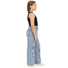 Wide Leg Pants Colorful Twill And Printed Jeans For Children, Youth, Pre-Teen Girls - 大理石紋 - 查看 6