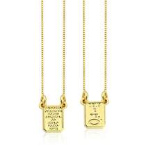 Men's Scapular 18k Gold Plated Chain Our Father Who Art In Heaven - Gold - View 2
