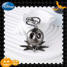 Disney 1/2pcs Officially Licensed Tim Burge Dark Style Christmas Nightmare Jack Skellington Alloy Keychain Made Of Alloy Material Colour-Fast Can Be Used As A Portable Pendant Car Key Backpack Decoration A Festive Gift Dark Aesthetic Collection Commemorative Personalized Metal Polish The Top Choice For Limited Edition Halloween And Christmas Gifts - Black - View 8