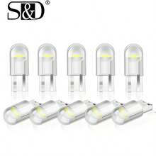 S&D 10入組t10 W5w Led燈泡wy5w 168 194 Led汽車車內照明燈,楔形停車埸,車牌燈自動12v白紅黃藍
