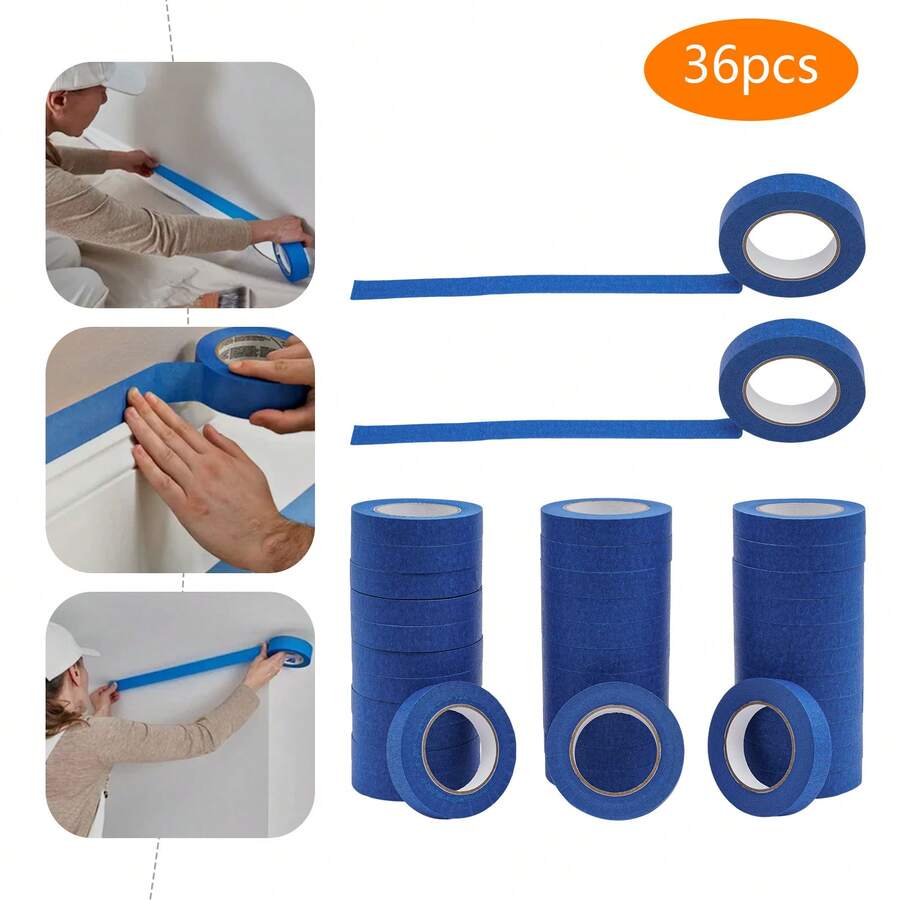36 Rolls Of Blue Masking Tape For Spray Paint - Blue - View 1