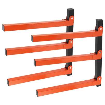 Wall Mounted Lumber Rack - Foldable Garage Storage Shelves For Wood, Pipes & Ski Equipment