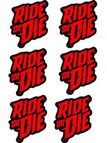 Pegatina impermeable de PET para bicicleta "RIDE OR DIE", con letras llamativas y diseño resistente a los arañazos y colorido, duradera y decorativa para cuadros de bicicleta, adecuada para bicicletas de carretera, bicicletas de montaña, accesorios de ciclismo, entusiastas del DIY y ciclistas. La opción ideal para todos estos grupos.