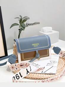 Nouveau sac à bandoulière/sac bandoulière blocs de couleurs, petit sac carré