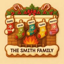 Custom Acrylic Ornament - Personalized Christmas Birthday Gifts For Mom, Dad, Kids - Home Is Our Christmas Heart