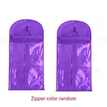 1ocs To 2pcs Wig Storage Bag, Hair Stand With Dust Cover, Zipper Wig Hairpin, Wig Storage Bag, Non-Woven Wig Hanging Clip (Wig Not Included), Halloween - Black - View 14