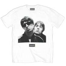 Oasis | Official Band T-Shirt | Noel & Liam Square Photo | SHIPPED IN 24 HOURS - White - View 1