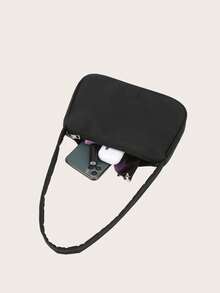 Mini Tối giản Trang trí chuỗi Cái túi - màu đen - Xem 4