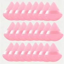 1个/3个/5个/10个/15个/24个装黑色三角化妆海绵套装，水晶绒短绒，柔软粘性强，价格实惠，适合作为圣诞礼物、化妆品、化妆工具、平价好物、礼品、女士礼物、圣诞礼物、赠品、旅行必备。 - 粉色 - 查看 4