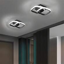 1pc LED Ceiling Light, Adjustable Color Temperature (3000K-6000K), Semi-Recessed Installation, Minimalist Design For Living Room, Coffee Shop, Hallway, Bedroom, Kitchen, Sleek Ceiling Light, Plastic Lampshade, LED Lights For Ceiling - Three Colors Of Light - View 9