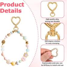 8/15pcs Heart Shaped Key Chain Clips With Spring Hooks, DIY Keychain, Suitable For Key Bags, Backpacks, Luggage Tags, Wallets And Handbag Accessories, Perfect Gift For Women - One Size - View 6