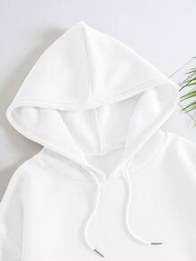 Áo nỉ nữ có mũ trùm đầu và túi, thiết kế theo yêu cầu - Tùy chỉnh mặt trước và mặt sau của áo, thêm văn bản của riêng bạn, chọn màu sắc và kiểu chữ, làm quà tặng cho bạn gái, gia đình hoặc chính bạn. Có thể dùng cho các dịp kỷ niệm, sinh nhật, ngày lễ, v.v. Màu trắng, thích hợp mặc đi tập gym. - trắng - Xem 5