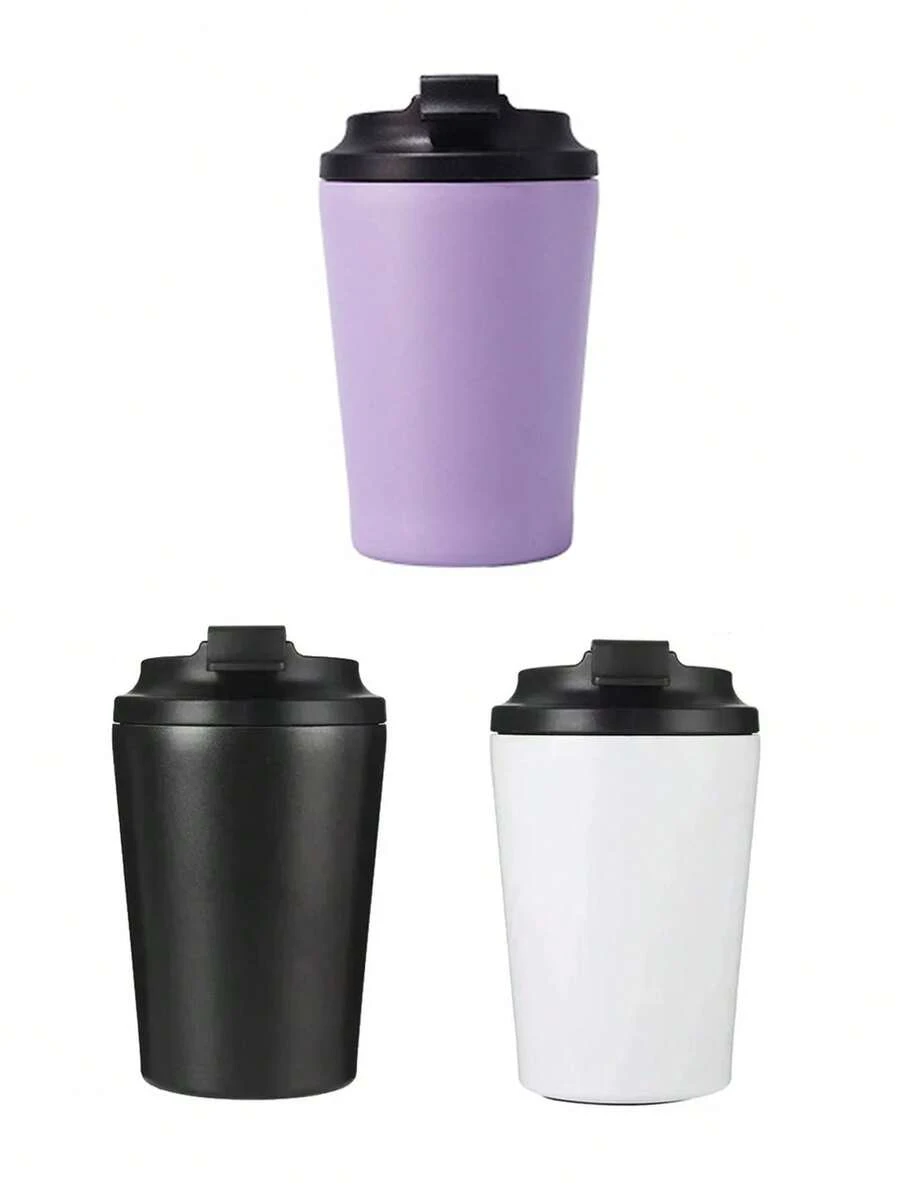 1 件 350 毫升不锈钢双层咖啡/牛奶/饮料杯，旅行/办公杯